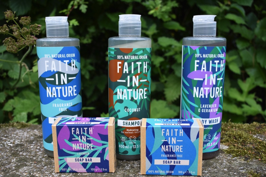 Faith in Nature shampoo, body wash and soap